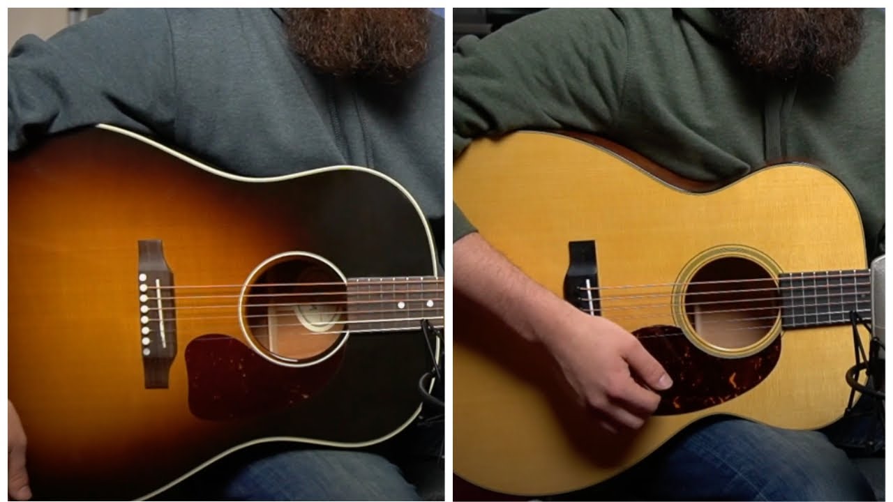 Martin 000-18 vs Gibson J-45 Acoustic Comparison
