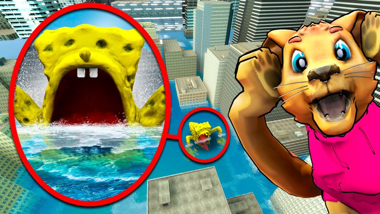 Drone Catches SPONGEBOB EATER In a CITY...