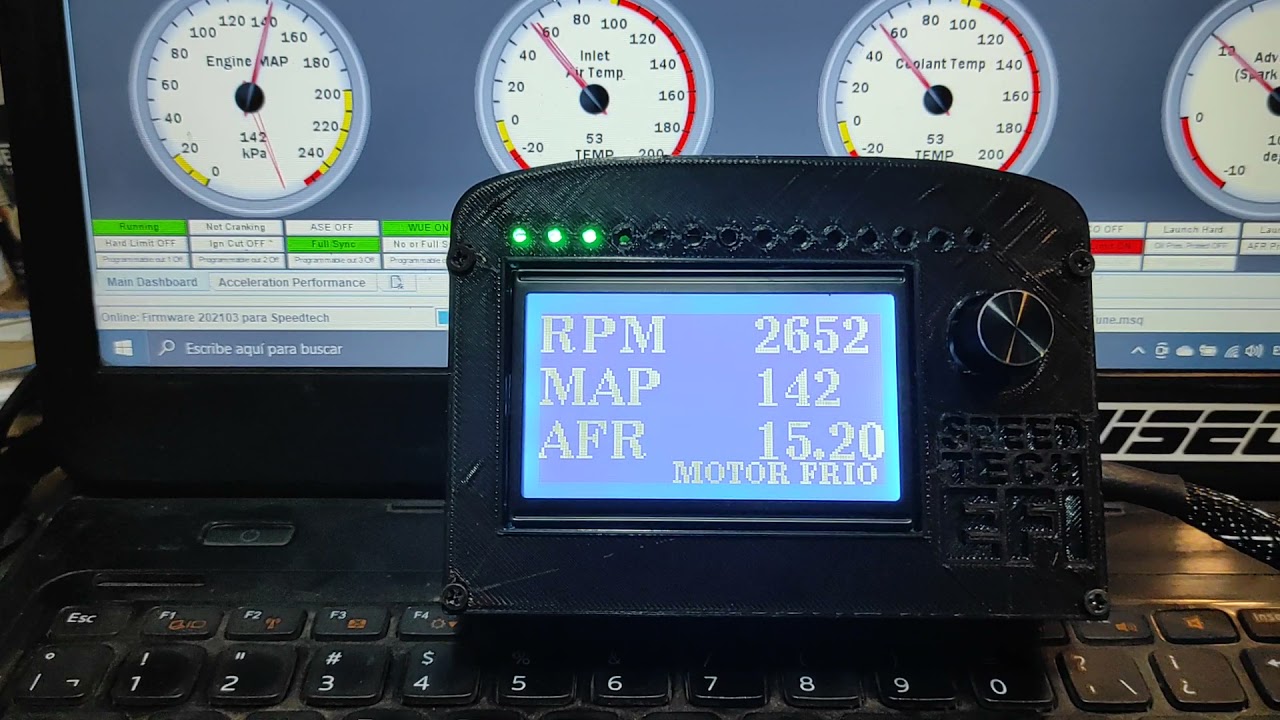 Pantalla LCD con  shift light Speedtech by speeduino LCD serial speeduino