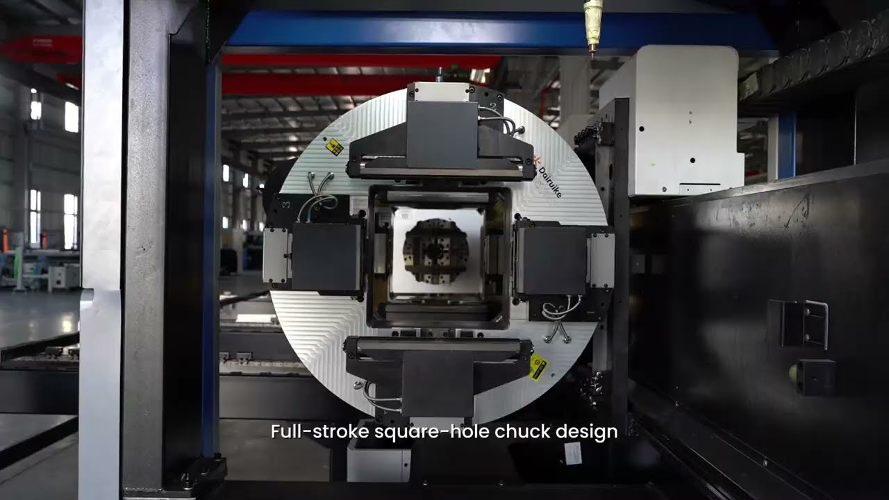 Heavy Metal Tubes ,Beams Laser-Cutting . 3 Chucks of Free Movement Design.Better Support of Tubes.