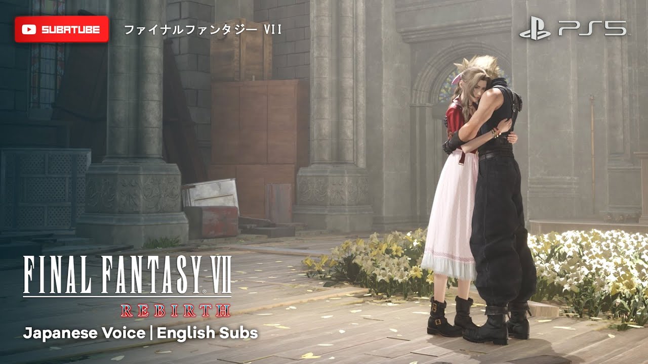 Cloud & Aerith Dating Scene in Another Timeline - Japanese Voice Eng Sub | Final Fantasy 7 Rebirth