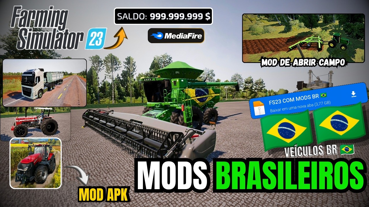 FS23 COM MODS BRASILEIRO - SAIU!! APK FARMING SIMULATOR 23 COM MODS BRASILEIRO ATUALIZADO