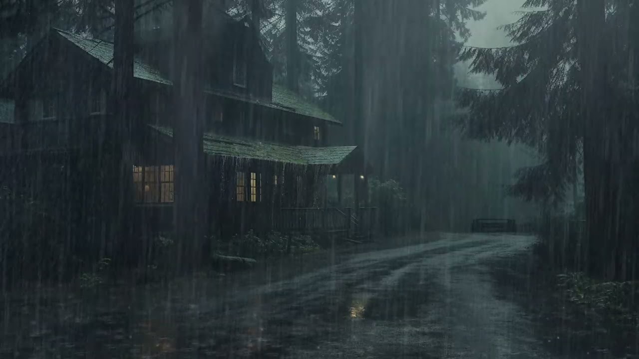 Relax with Heavy Rain in the Forest | Natural Sounds for Deep Sleep, Focus, and Meditation