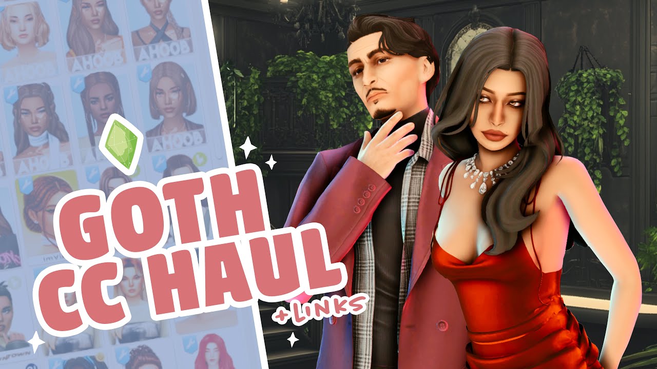 🖤🔥 ULTIMATE GOTH MAKEOVER | Sims 4 CC Haul + Links! 🔥🖤