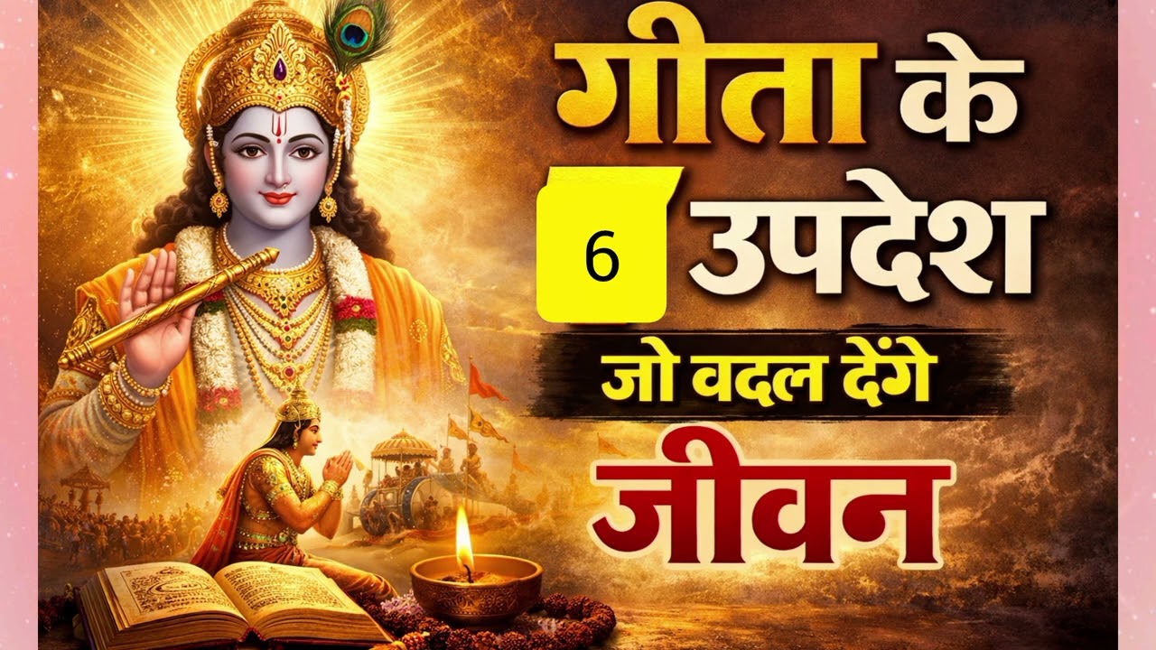 गीता के 6 उपदेश जो आपका जीवन पूरी तरह बदल देंगे | जीवन को सही दिशा देने वाली सीख #GeetaUpdesh