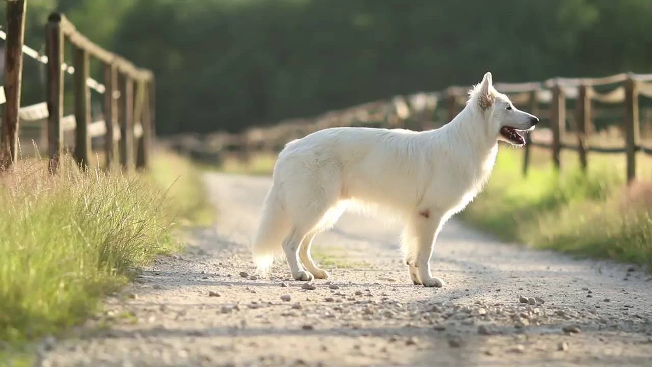 Just Keep Breathing - White Swiss Shepherd Ice