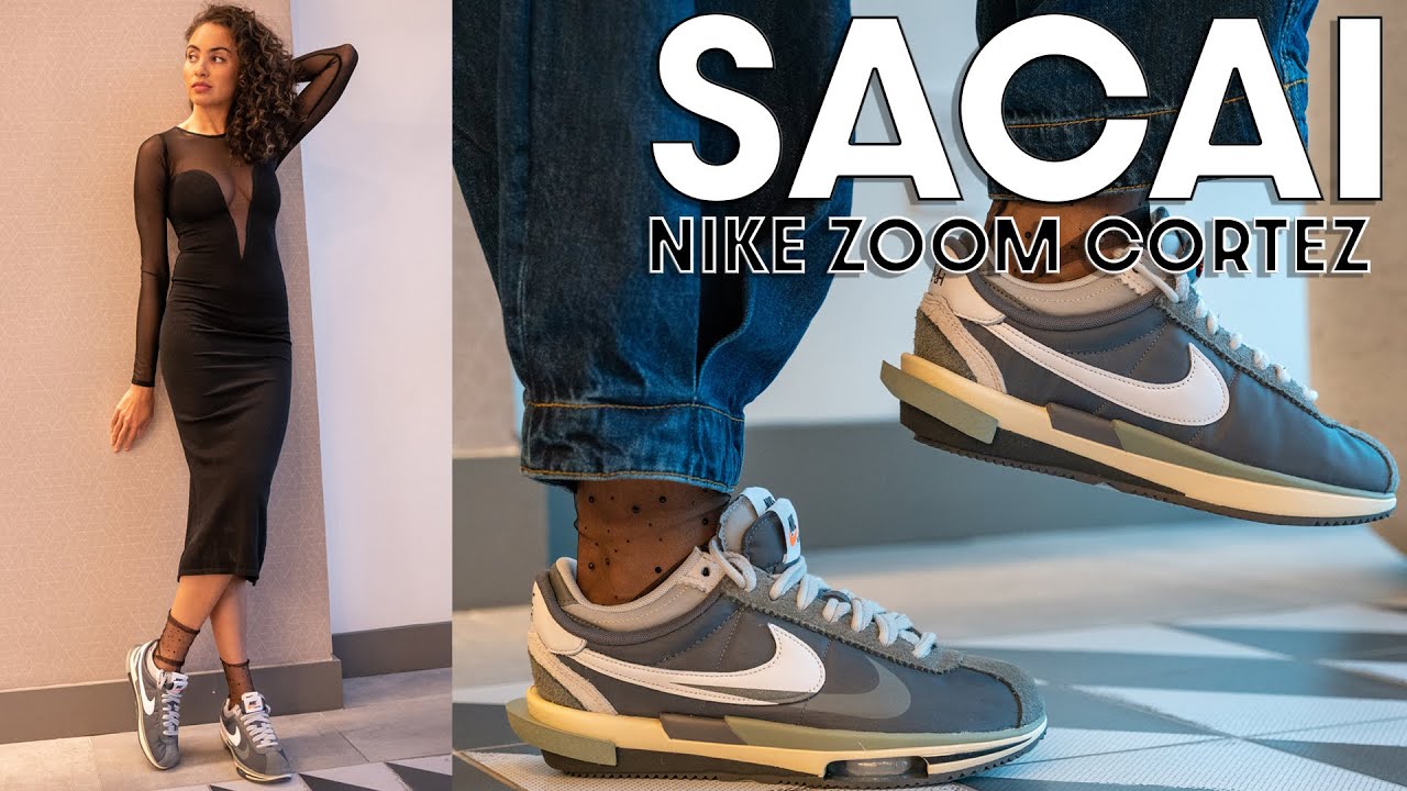 SACAI GOT THIS COLOR RIGHT!  IRON GREY Sacai x Nike Zoom Cortez SP On Foot Review and How to Style