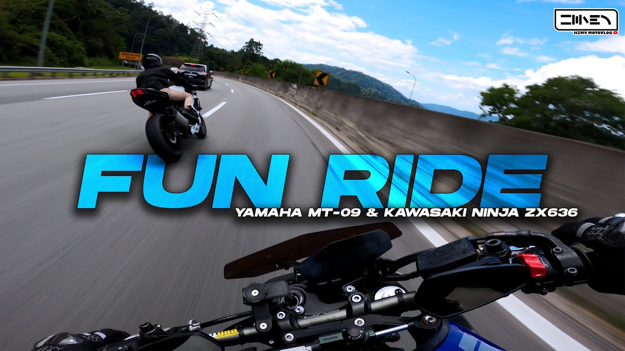 Fun Ride Genting Uphill | Yamaha MT-09 vs Kawasaki Ninja ZX636R | Pure Sound