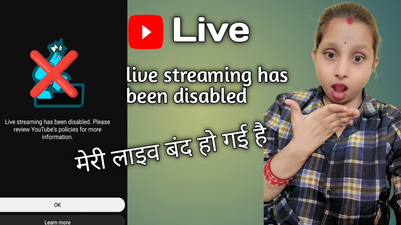 Live streaming has been disabled please review YouTube's policy for more information #livestreaming