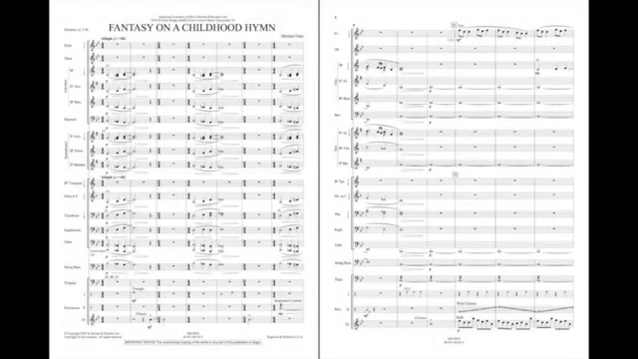Fantasy on a Childhood Hymn by Michael Oare