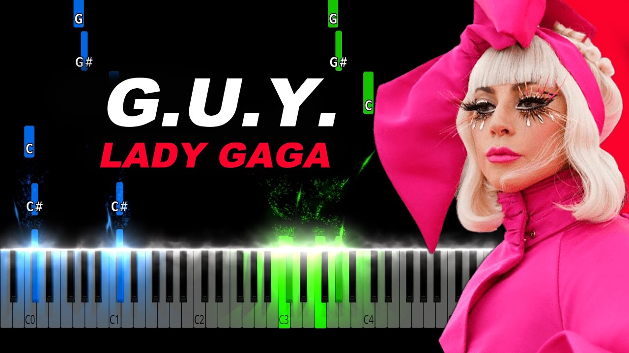 Lady Gaga - G.U.Y. - Piano Tutorial