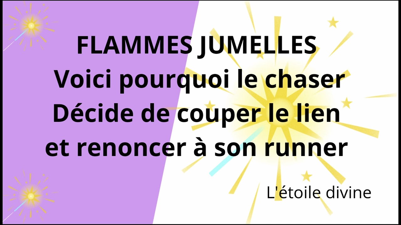 flamme jumelle voici pourquoi le chaser décide d'arrêter le lien #flammesjumelles #âme #runner #lien