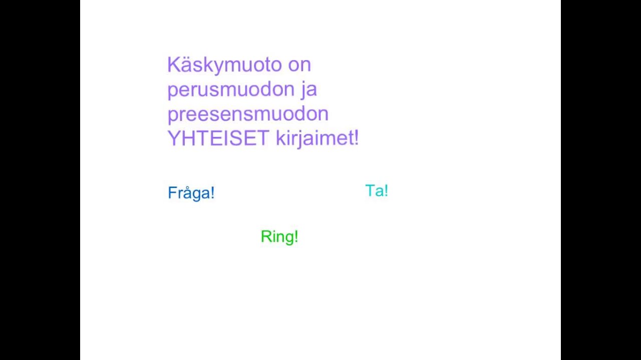 Imperatiivi ruotsin kielessä