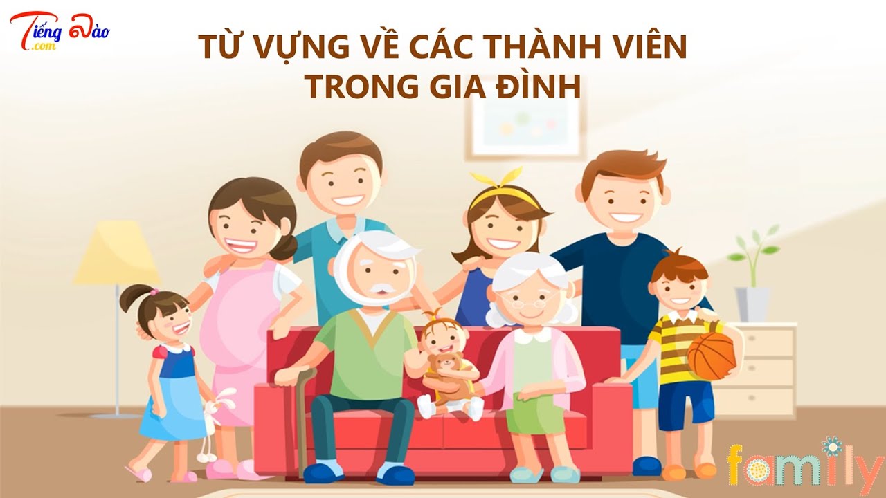 [Học từ vựng tiếng Lào] Bài 1-Từ vựng tiếng Lào chủ đề gia đình