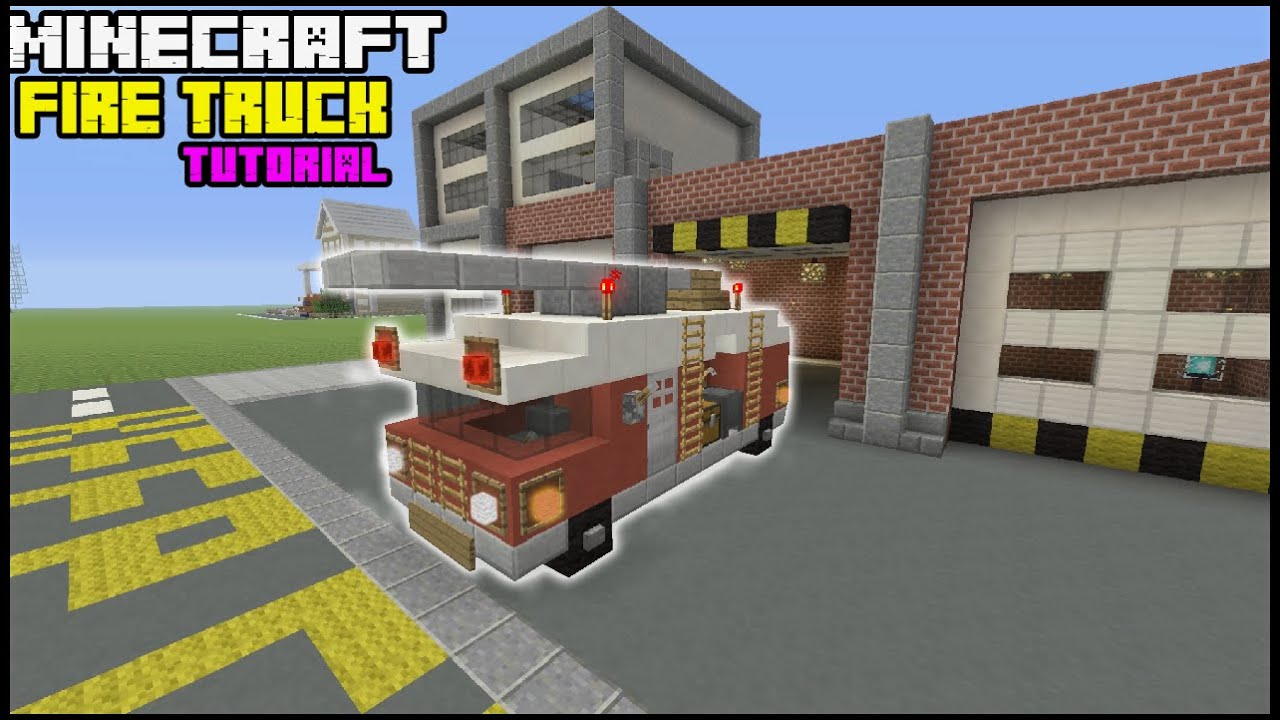 Minecraft Tutorial: How To Make A Fire Truck