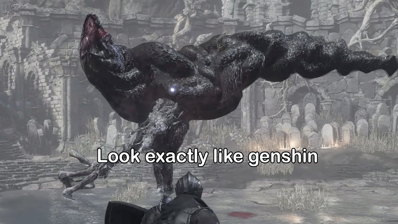 Игрок Genshin пробует Dark Souls III (боль)