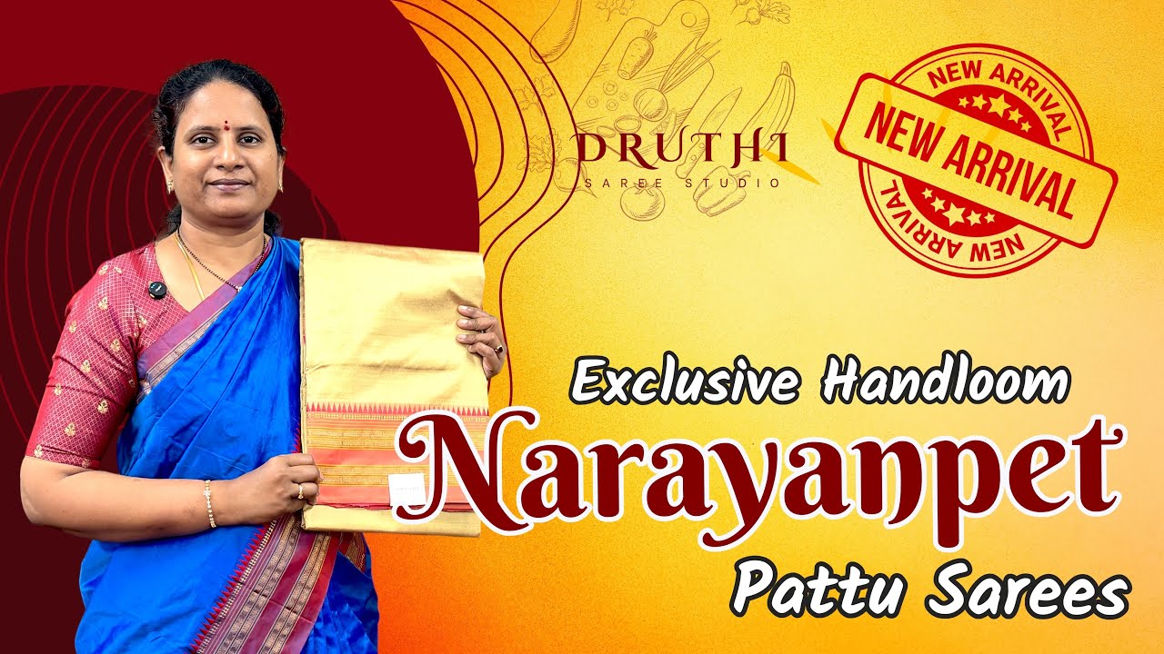 Narayanpet Pattu Sarees | Pure Handloom Collection @ Druthi Sarees Bandlaguda Nagole Hyderabad