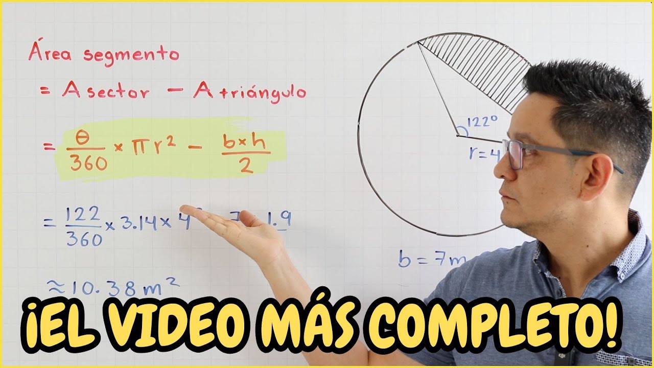 Área de un SEGMENTO CIRCULAR. Teoría y ejercicios