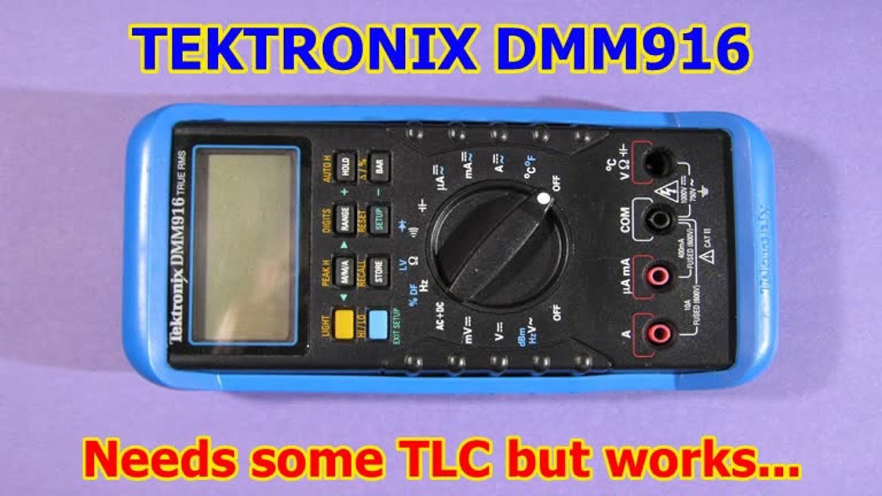 Tektronix DMM916 multimeter basic test and temporary repair