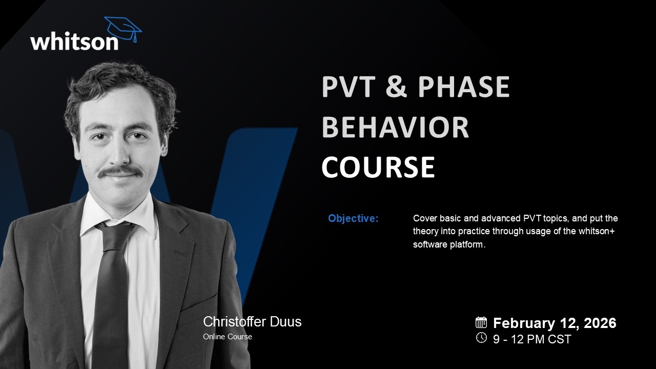 PVT & Phase Behavior in whitson+ | 2026
