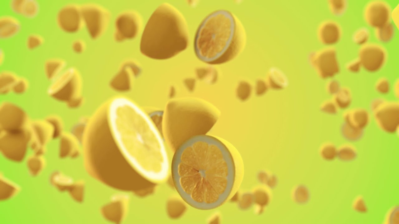 Flying Lemons Background Video - Royalty Free 4k stock footage