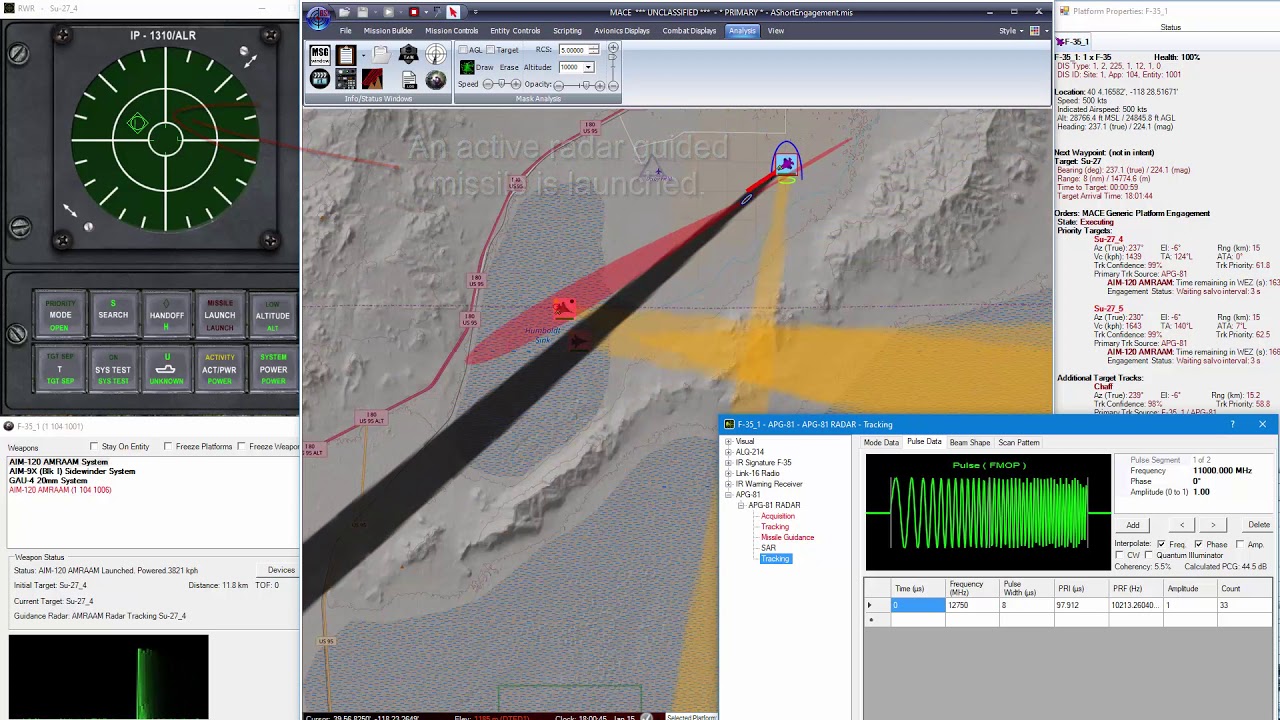 LPI Radar Demonstration in MACE