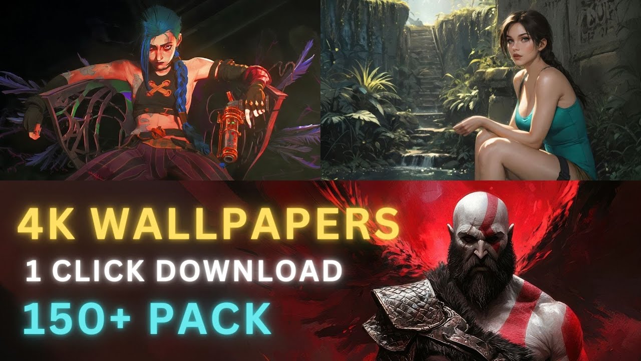 🎮 Download 150+ 4K Gaming Wallpapers for PC | One-Click Download! 🚀