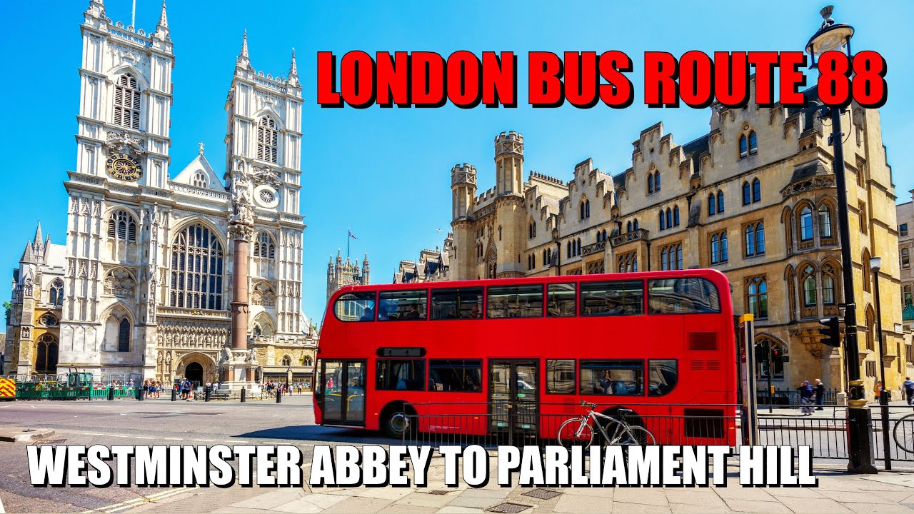 Early Morning London Bus Ride - Route 88 From Westminster Abbey To Parliament Hill Fields