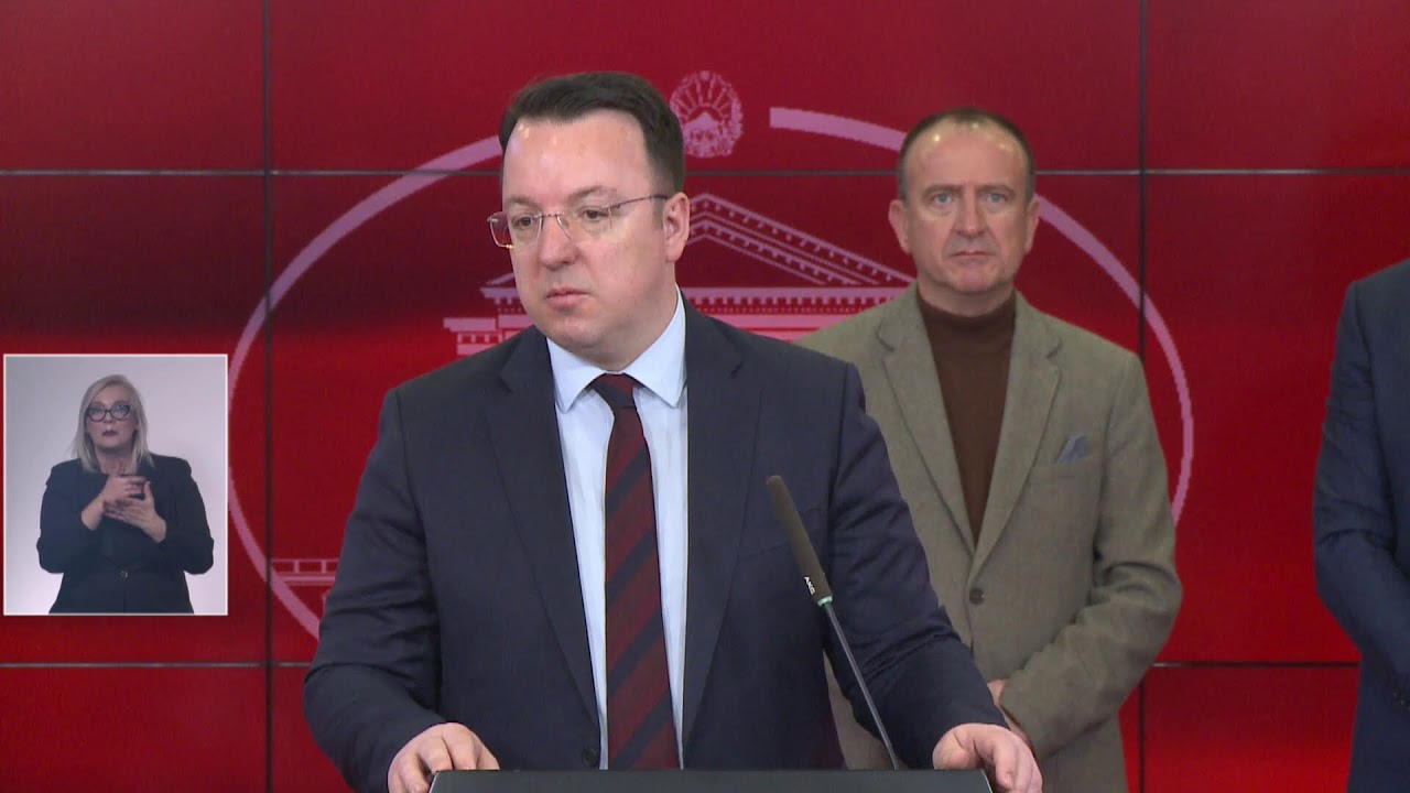 Прес-конференција на премиерот Мицкоски, вицепремиерот Николоски и министерот Таравари