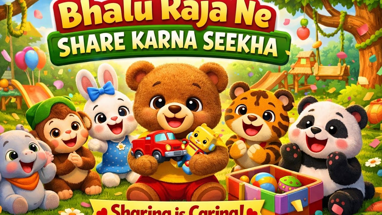 Bhalu Raja Ne Share Karna Seekha 🐻 | Hindi Moral Story for Kids | Sharing is Caring