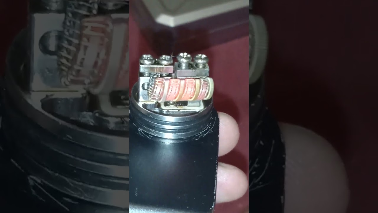 Staple alien flat staggered Clapton  Kanthal A1 e Nichrome80 .Single coil da 0.13ohm..accens stabile