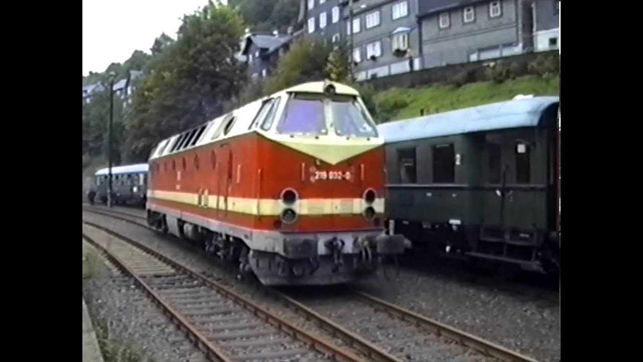 219 032-0 Ankunft, Rangieren und Abfahrt Lauscha