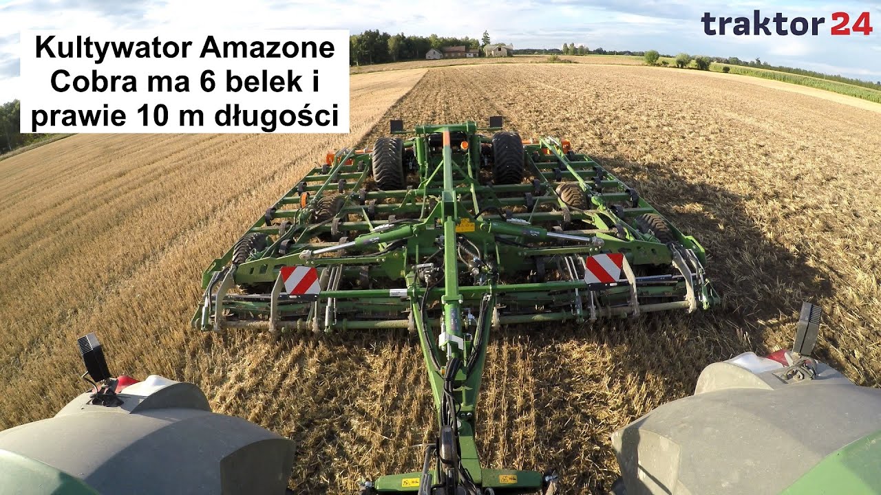 Amazone Cobra to kultywator mający 6 belek i prawie 10 m długości