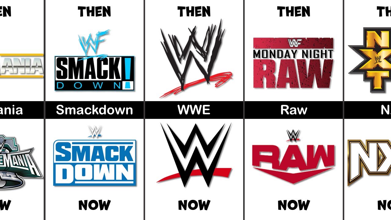 Famous WWE Logo Then Vs Now