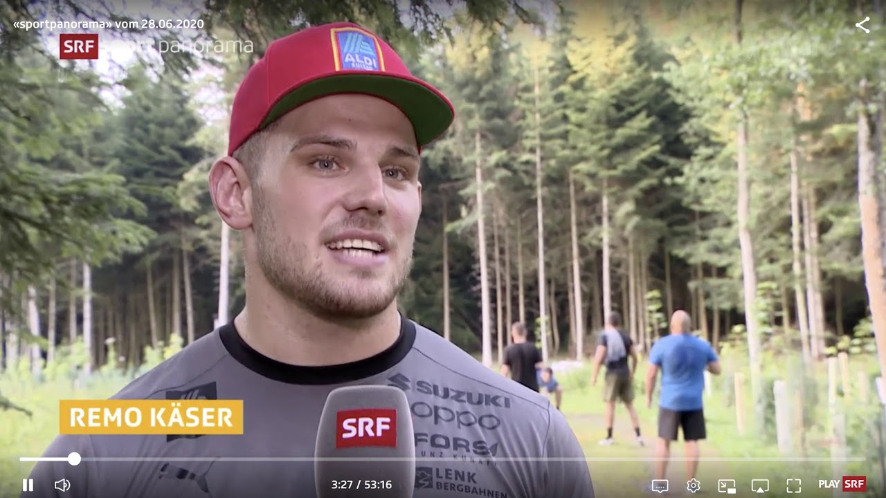 Schwingen: Remo Käser's Training mitten im Wald (SRF Sportpanorama)