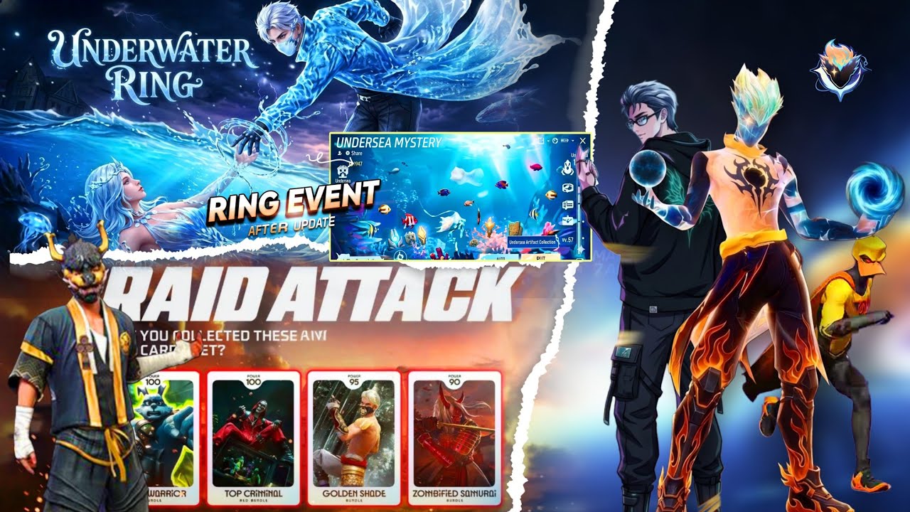 NEW EVO BUNDLE EVENT, RAID ATTACK EVENT, NEXT RING EVENT, FREE FIRE NEW EVENT, FF NEW EVENT
