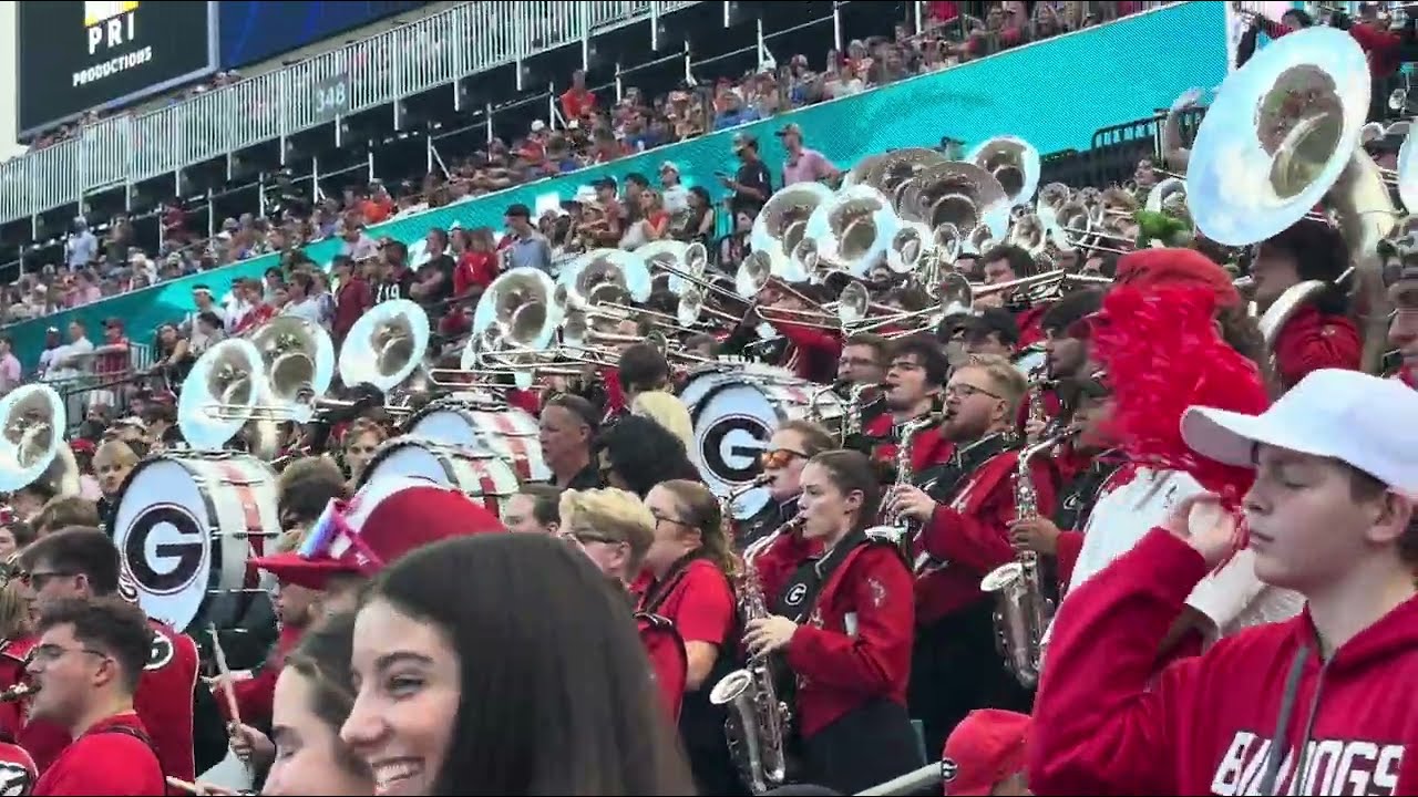 11-02-2024 @UGARedcoatBand  The University of Georgia Redcoat Band plays Choker during the FL game.