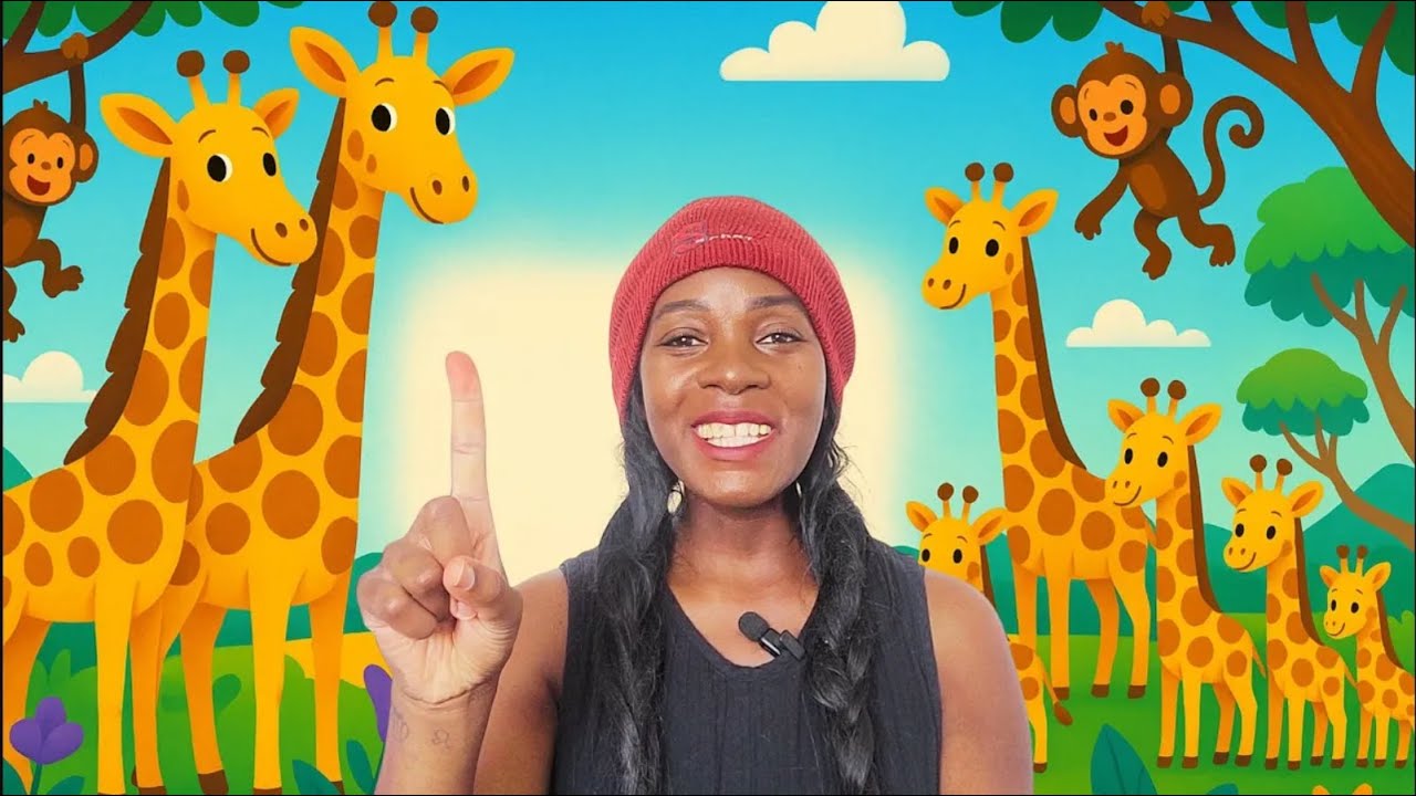 🦒 Pourquoi les girafes ont-elles un long cou ? 🌿 - comptine éducative- apprentissage enfant
