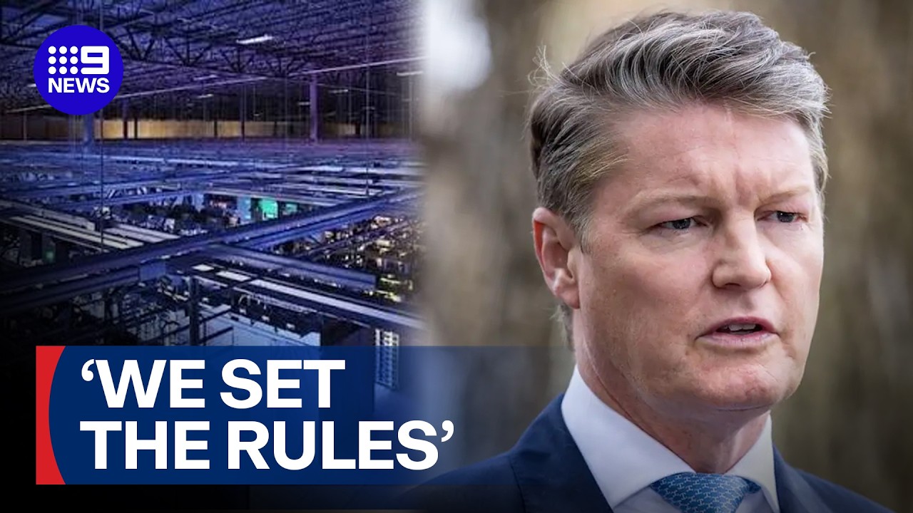 Government lays down the law on data centres | 9 News Australia