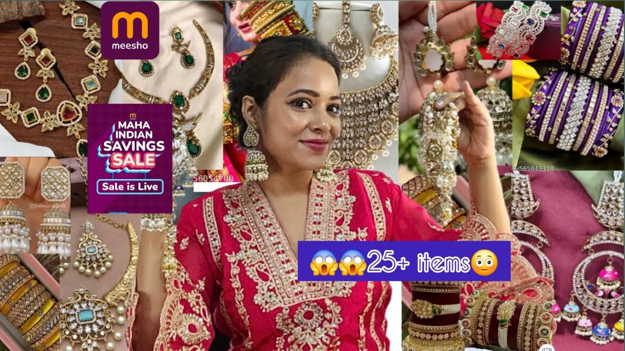||Meesho Designer Jewellery set haul / Bangles / chura set / Necklace set 