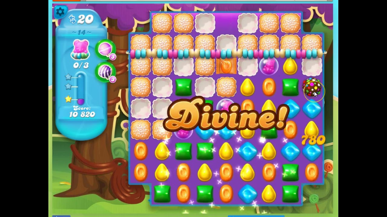 Candy Crush SODA, Level 14, Audio Talkthrough, 0 Boosters