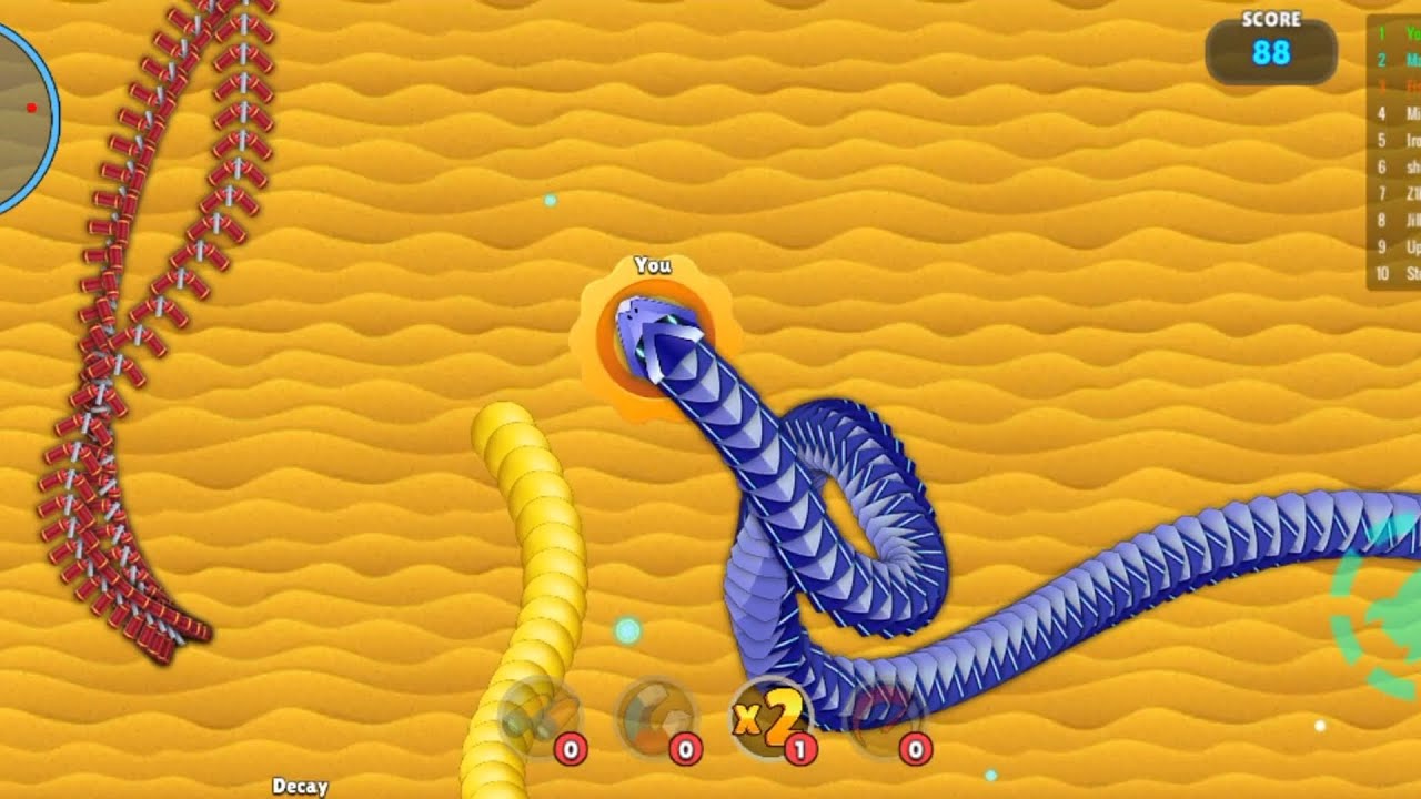 Snake eating snacks | worms family #snake #snakegame #wormszone #trending