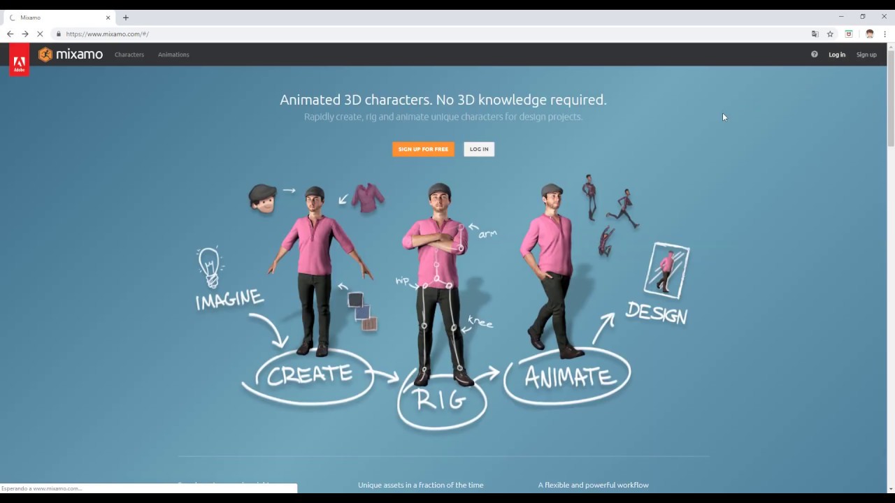 Animar personajes 3d con mixamo para unity