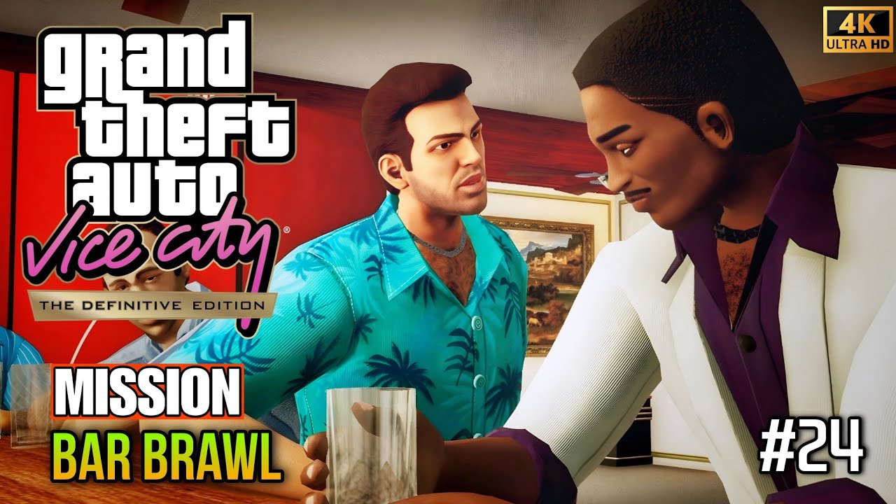 GTA Vice City Definitive Edition – Part 24 🔥 Bar Brawl Mission 4K 60FPS Ultra Max No Commentary