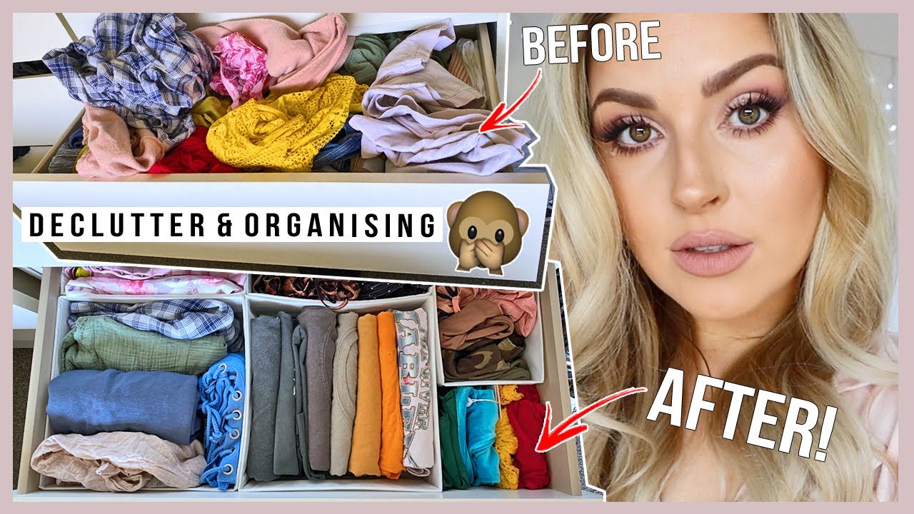 decluttering & organising my clothes! 👕 storage idea and TRANSFORMATION!