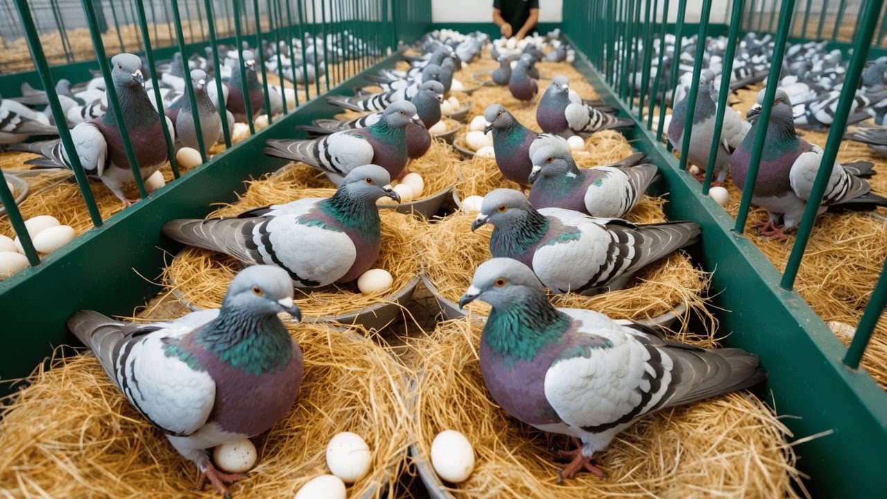 How to raise pigeons as sustainable poultry business - Egg laying candling hatching to baby pigeon
