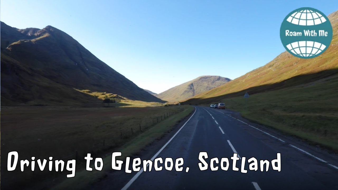 Driving the A82 road, Loch Tulla Viewpoint to Glencoe, Scotland
