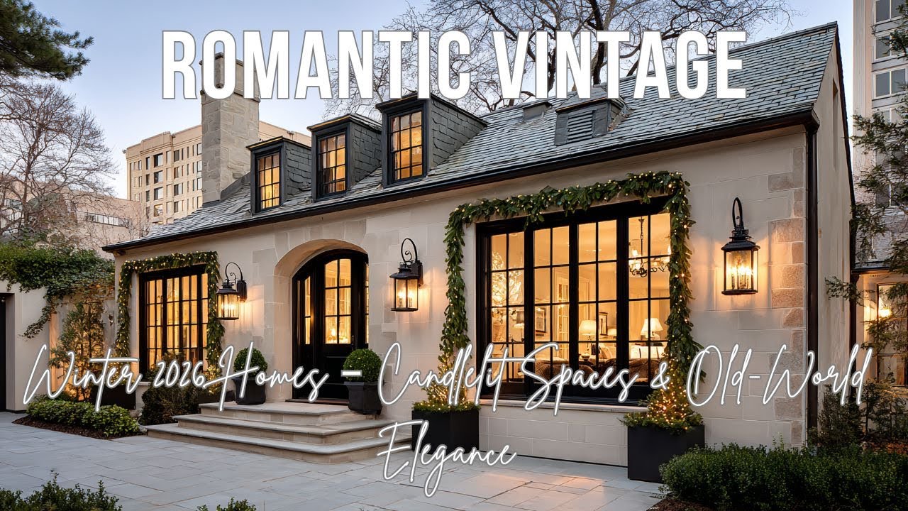 Romantic Vintage Winter 2026 Homes – Candlelit Spaces & Old World Elegance