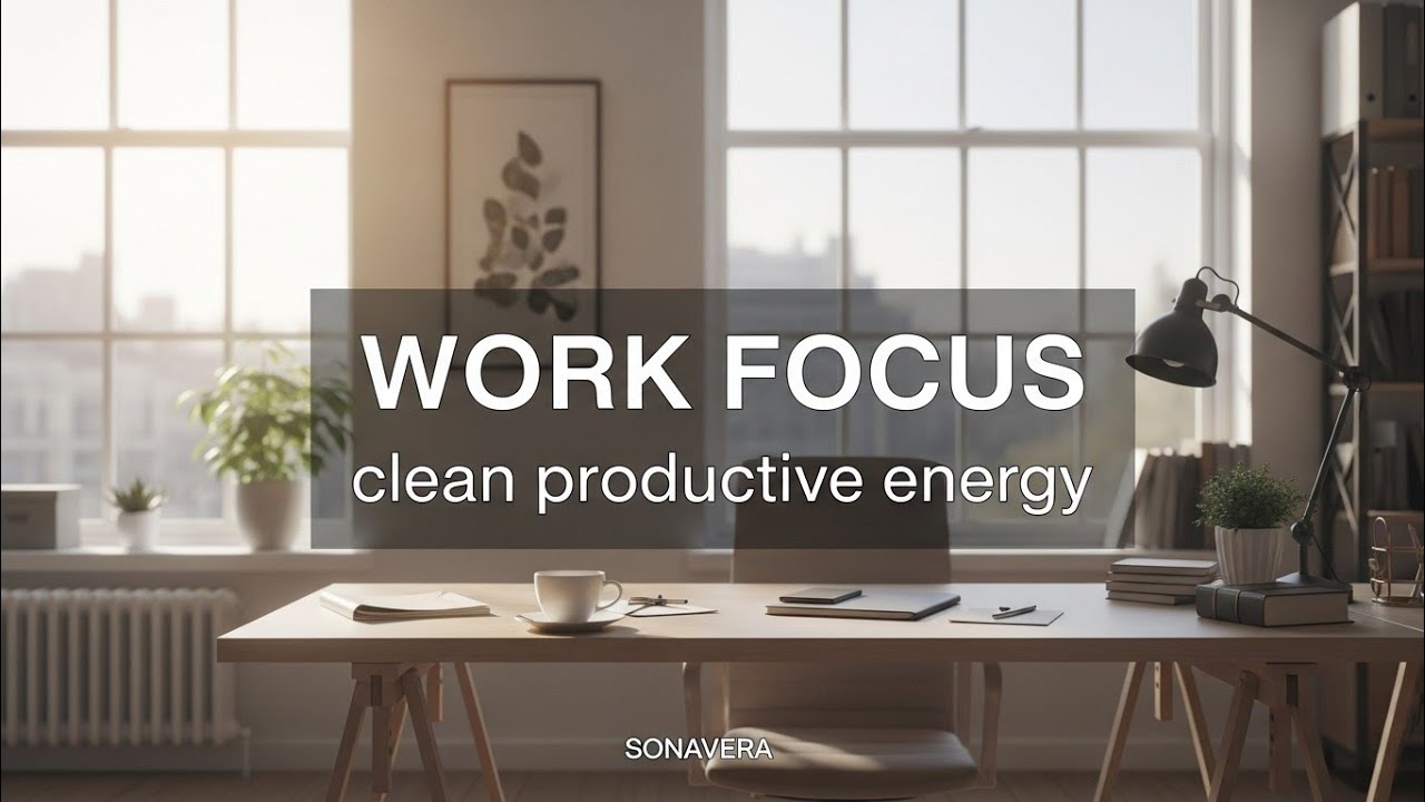 Focused Work Music – Clean Daytime Instrumental for Productivity | SONAVERA