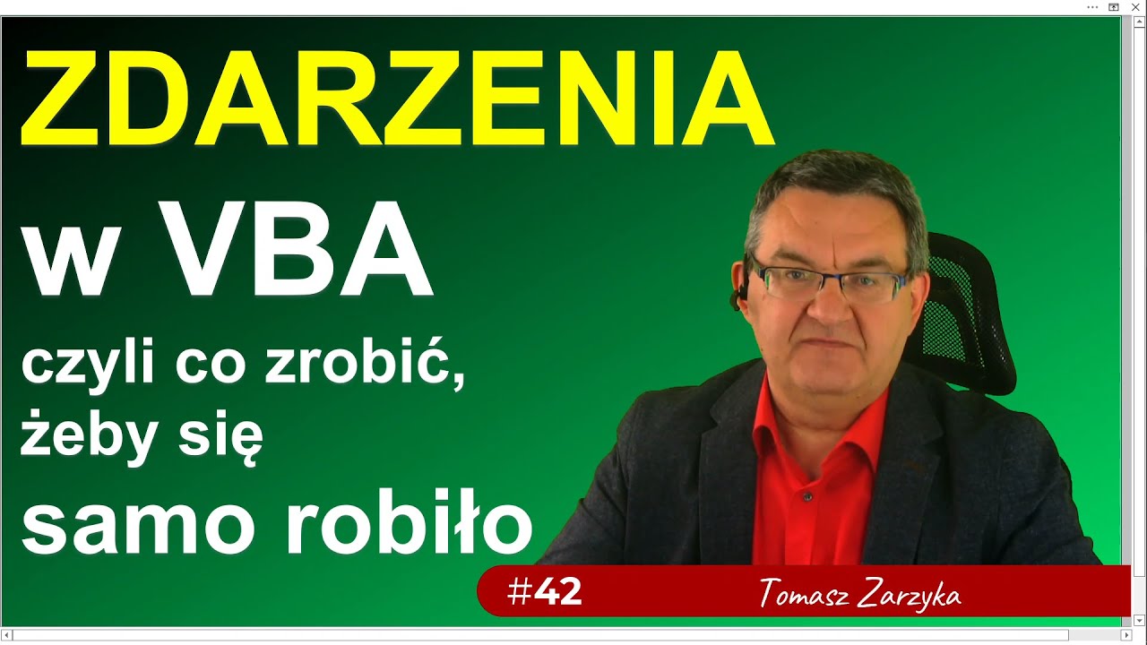 Uruchamianie makra w Excelu - ZDARZENIA